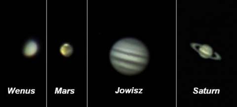 Wenus,Mars,Saturn,Jowisz